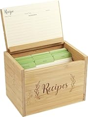 Bamboo recipe box for sale  Delivered anywhere in Ireland