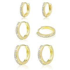 Gold hoop earrings for sale  Delivered anywhere in UK