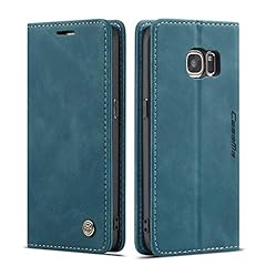 QLTYPRI Case for Samsung Galaxy S7, Vintage PU Leather for sale  Delivered anywhere in UK