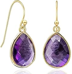 Amethyst earrings teardrop for sale  Delivered anywhere in USA 