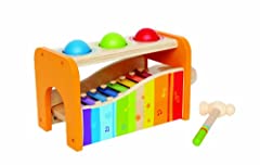 Hape Pound & Tap Bench with Slide Out Xylophone - Award, used for sale  Delivered anywhere in USA 