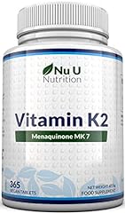 Vitamina K2 MK 7 200µg | 365 Compresse Vegetariane e Vegane | Scorta Per 1 Anno di Vitamina K2 Menachinone MK7 Nu U Nutrition usato  Spedito ovunque in Italia 