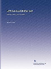 Specimen book brass for sale  Delivered anywhere in USA 