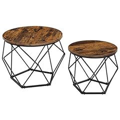 VASAGLE Round Coffee Table Set of 2, Nesting Table,, used for sale  Delivered anywhere in Canada