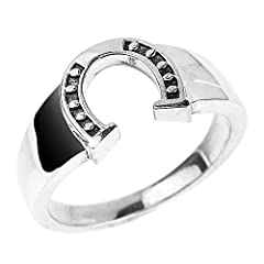 .925 Sterling Silver Tapered Open Horseshoe Ring - for sale  Delivered anywhere in USA 