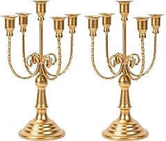 2pcs gold candelabras for sale  Delivered anywhere in USA 