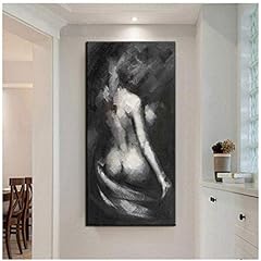 Large Modern Abstract Nude Oil Painting on Canvas Black for sale  Delivered anywhere in Canada