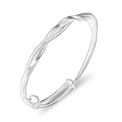 Silver bangle bracelet for sale  Delivered anywhere in UK