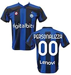 Maglia Calcio Inter Nuovo Logo Personalizzabile Replica Autorizzata 2022-2023 Taglie da Bambino e Adulto. Personalizza con Il Tuo Nome o Il Nome del Tuo Giocatore Preferito. (L (Adulto)) usato  Spedito ovunque in Italia 
