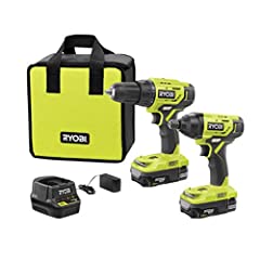 Ryobi P1817 18V ONE+ Lithium-Ion Cordless 2-Tool Combo for sale  Delivered anywhere in USA 