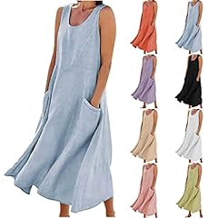 Linen dresses women for sale  Delivered anywhere in UK