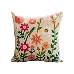 Embroidered cushion covers for sale  Delivered anywhere in UK