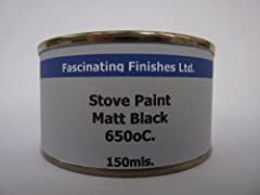1 x 150ml Matt Black Heat Resistant Stove Paint for for sale  Delivered anywhere in UK