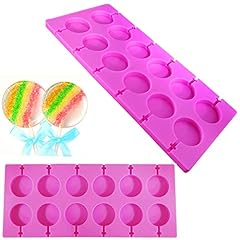 12-Cavity Large Silicone Round Lollipop Mould BPA-Free for sale  Delivered anywhere in UK
