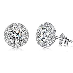 Halo stud earrings for sale  Delivered anywhere in USA 