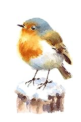 Notebook watercolour robin for sale  Delivered anywhere in UK