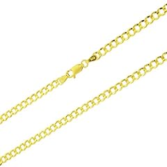 Nuragold 14k Yellow Gold 4mm Solid Cuban Curb Link for sale  Delivered anywhere in USA 