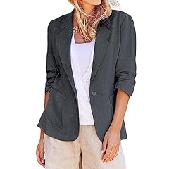 Linen blazer women for sale  Delivered anywhere in UK
