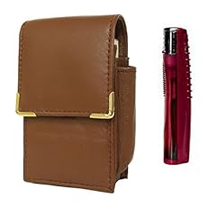Tan leather cigarette for sale  Delivered anywhere in UK