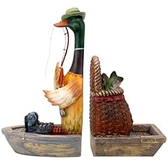 Fishing duck bookends for sale  Delivered anywhere in USA 