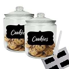 2 Large Glass Storage Jars with lid (1 Gallon each), for sale  Delivered anywhere in USA 