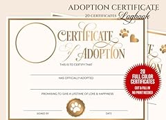 Adoption certificates dog for sale  Delivered anywhere in USA 