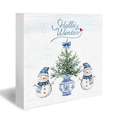 Chinoiserie snowman winter for sale  Delivered anywhere in USA 