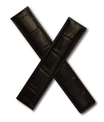 20mm black alligator for sale  Delivered anywhere in USA 