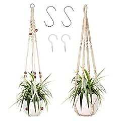 2 Packs Plant Hangers, Indoor Macrame Hanging Planter, used for sale  Delivered anywhere in UK