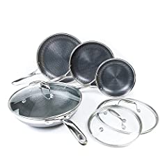 HexClad 7-Piece Hybrid Stainless Steel Cookware Set for sale  Delivered anywhere in USA 