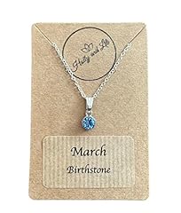March birthstone pendant for sale  Delivered anywhere in UK
