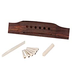 6 String Acoustic Guitar Bridge Bone Pins Saddle Nut, used for sale  Delivered anywhere in Canada