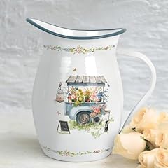 Enamel pitcher wide for sale  Delivered anywhere in USA 