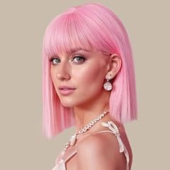 Pink bob wig for sale  Delivered anywhere in USA 