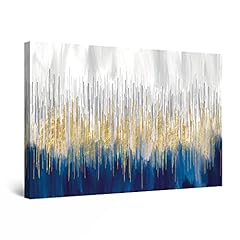 Startonight Canvas Wall Art - Gold Blue Abstract - for sale  Delivered anywhere in Canada