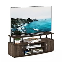 Furinno JAYA Large Entertainment Stand for TV Up to 55 Inch, Columbia Walnut/Black for sale  Delivered anywhere in USA 