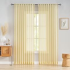 Yellow sheer curtains for sale  Delivered anywhere in UK