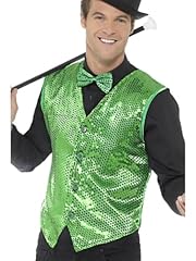 Green sequin waistcoat for sale  Delivered anywhere in UK