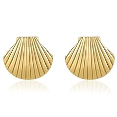 Seashell earrings 18k for sale  Delivered anywhere in USA 