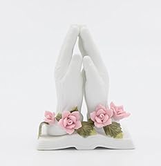 Cosmos Gifts Porcelain Praying Hands with Roses on for sale  Delivered anywhere in USA 