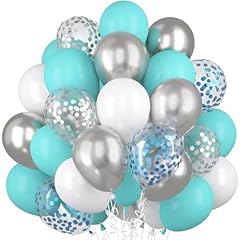 Palloncini turchese bianco usato  Spedito ovunque in Italia 