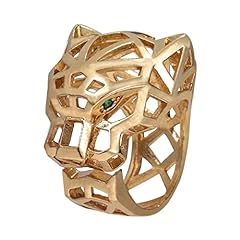 Used, AIKAITUO Leopard Head 3D Ring Adjustable Gold Tone for sale  Delivered anywhere in USA 