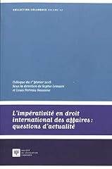 Impérativité droit internati d'occasion  Livré partout en France