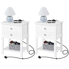 Yaheetech white bedside for sale  Delivered anywhere in UK