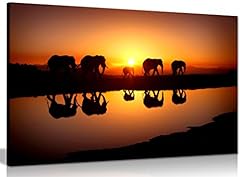 African sunset elephants for sale  Delivered anywhere in Ireland