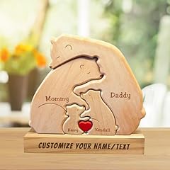 Personalized wooden bear for sale  Delivered anywhere in UK