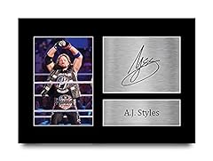 HWC Trading A.J. Styles Gift Signed A4 Printed Autograph for sale  Delivered anywhere in UK