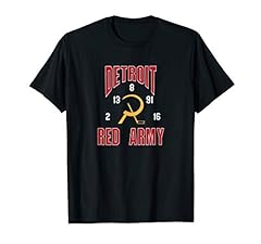 Detroit Red Army Russian 5 Hockey Fan Tee Shirt for sale  Delivered anywhere in USA 