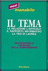 Tema. relazione articolo usato  Spedito ovunque in Italia 