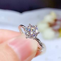 Shiny Full Diamond Ring 2Carat Round Cut Cubic Zirconia for sale  Delivered anywhere in USA 